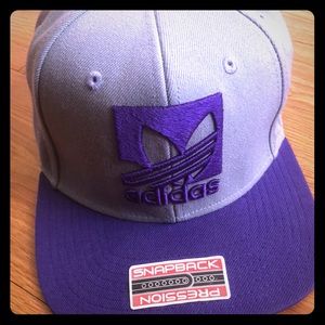 Adidas purple and grey SnapBack
